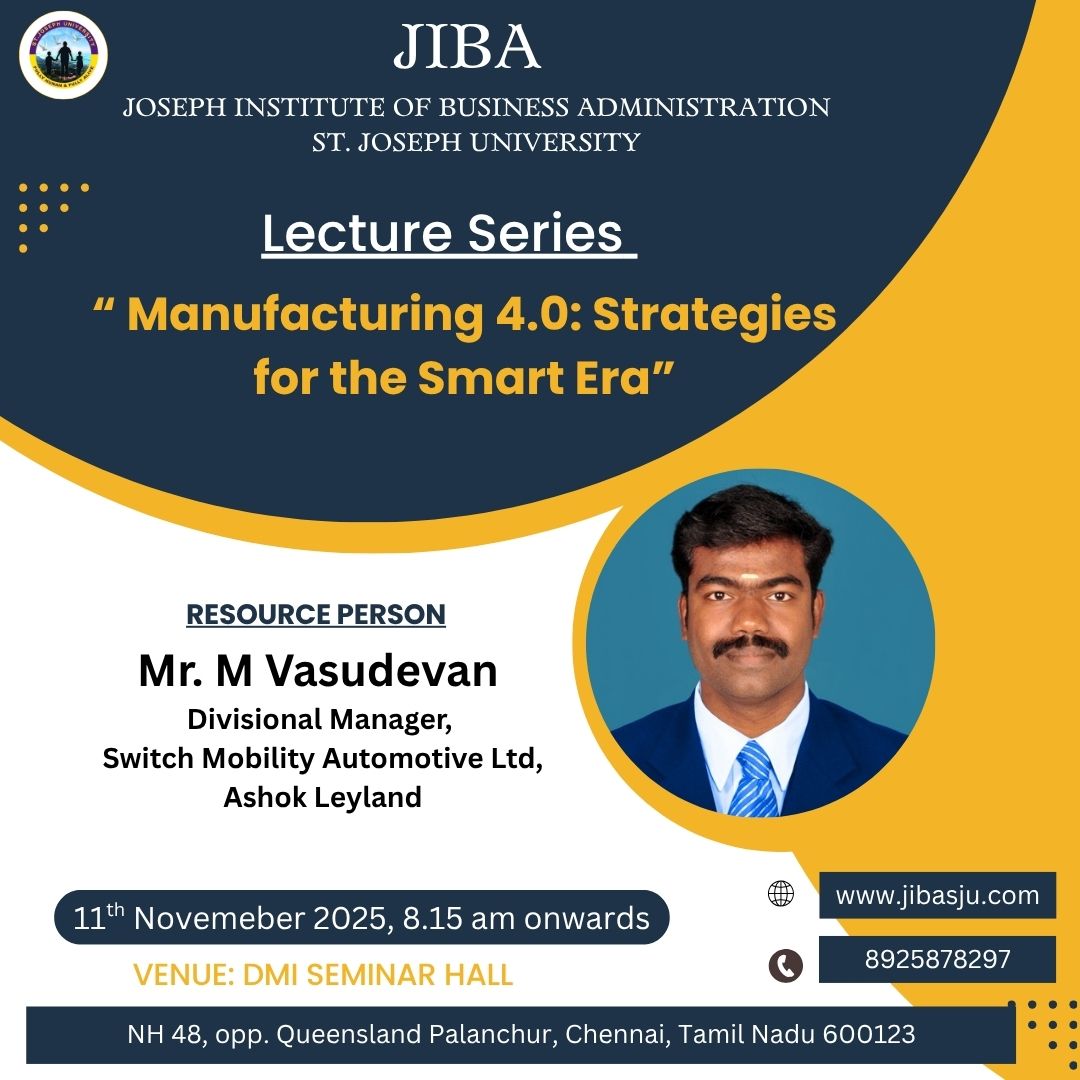 Lecture Series- Manufacturing 4.0: Strategies for the smart era